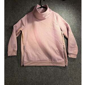 The Sweatshirt Project Mauve Quilted Cowl Neck Side Zip Pullover Sweater L